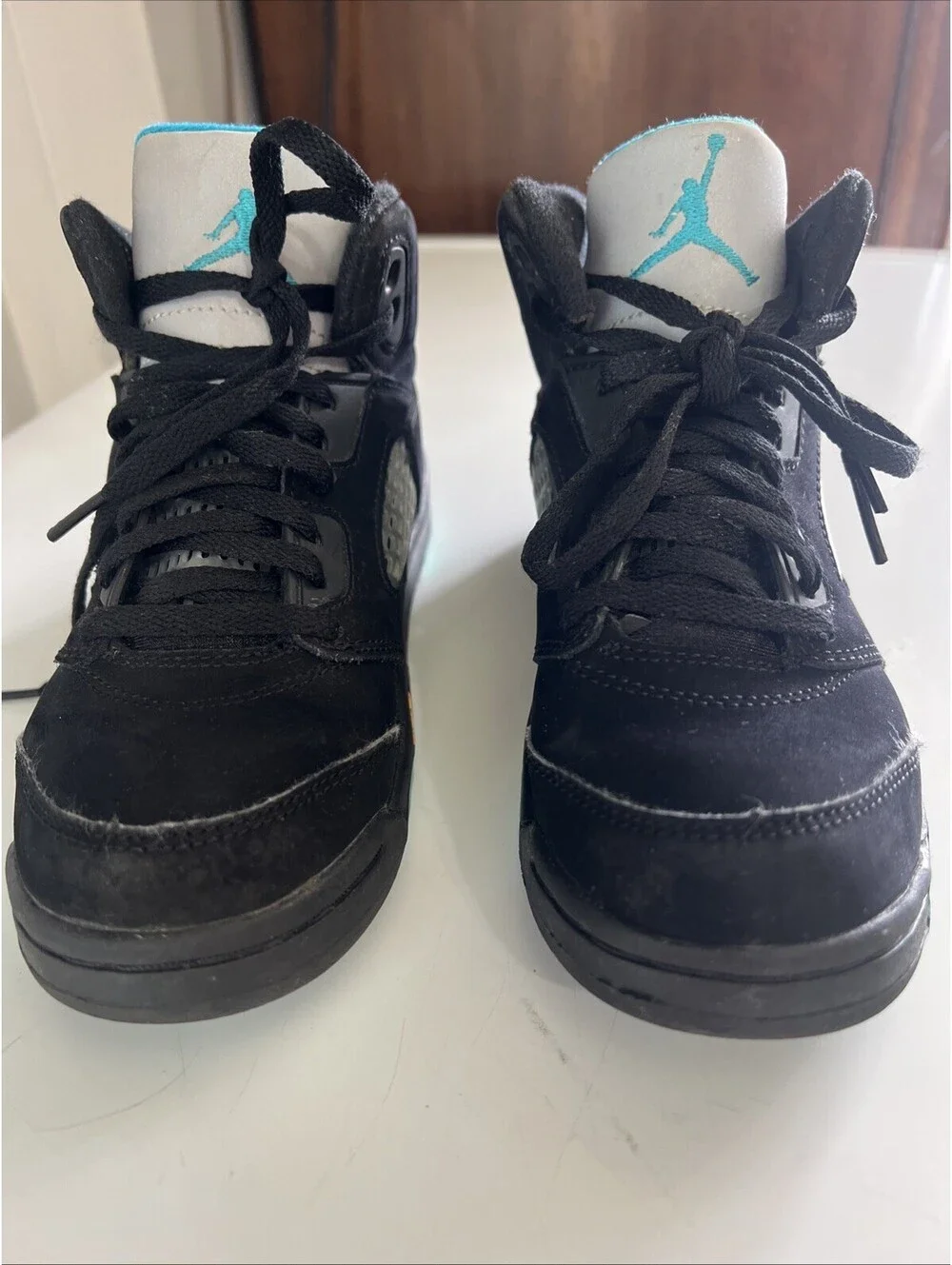 Nike Boys Air Jordan 5 440889-047 Black Basketball Shoes Sneakers Size 1.5Y